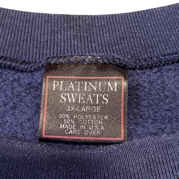 Vintage American Legion Auxiliary Sweatshirt Men's 3XL Pullover Crewneck Navy - Picture 3 of 5